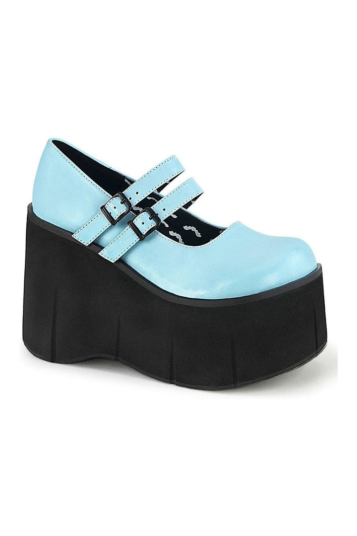 KERA-08 Mary Jane | Blue Faux Leather-Mary Janes-Demonia-SEXYSHOES.COM