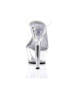 Pleaser KISS-202 Platform Sandal in Clear Vinyl