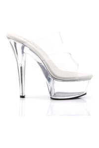 Pleaser KISS-202 Platform Sandal in Clear Vinyl