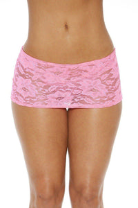 Bodyshotz Lace Skirt in Fuchsia  from SexyShoes.com
