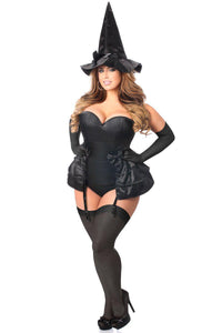 Daisy Corsets Lavish 4 PC Midnight Witch Corset Costume in Black