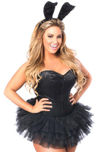 Daisy Corsets Lavish Tuxedo Bunny Corset Costume in Black  from SexyShoes.com