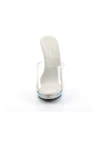 Fabulicious LIP-101DM Platform Slide in Clear Vinyl