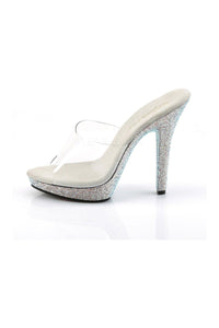 Fabulicious LIP-101DM Platform Slide in Clear Vinyl