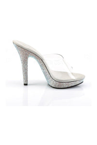 Fabulicious LIP-101DM Platform Slide in Clear Vinyl