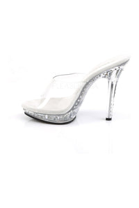 Fabulicious LIP-101LS Platform Slide in Clear Vinyl