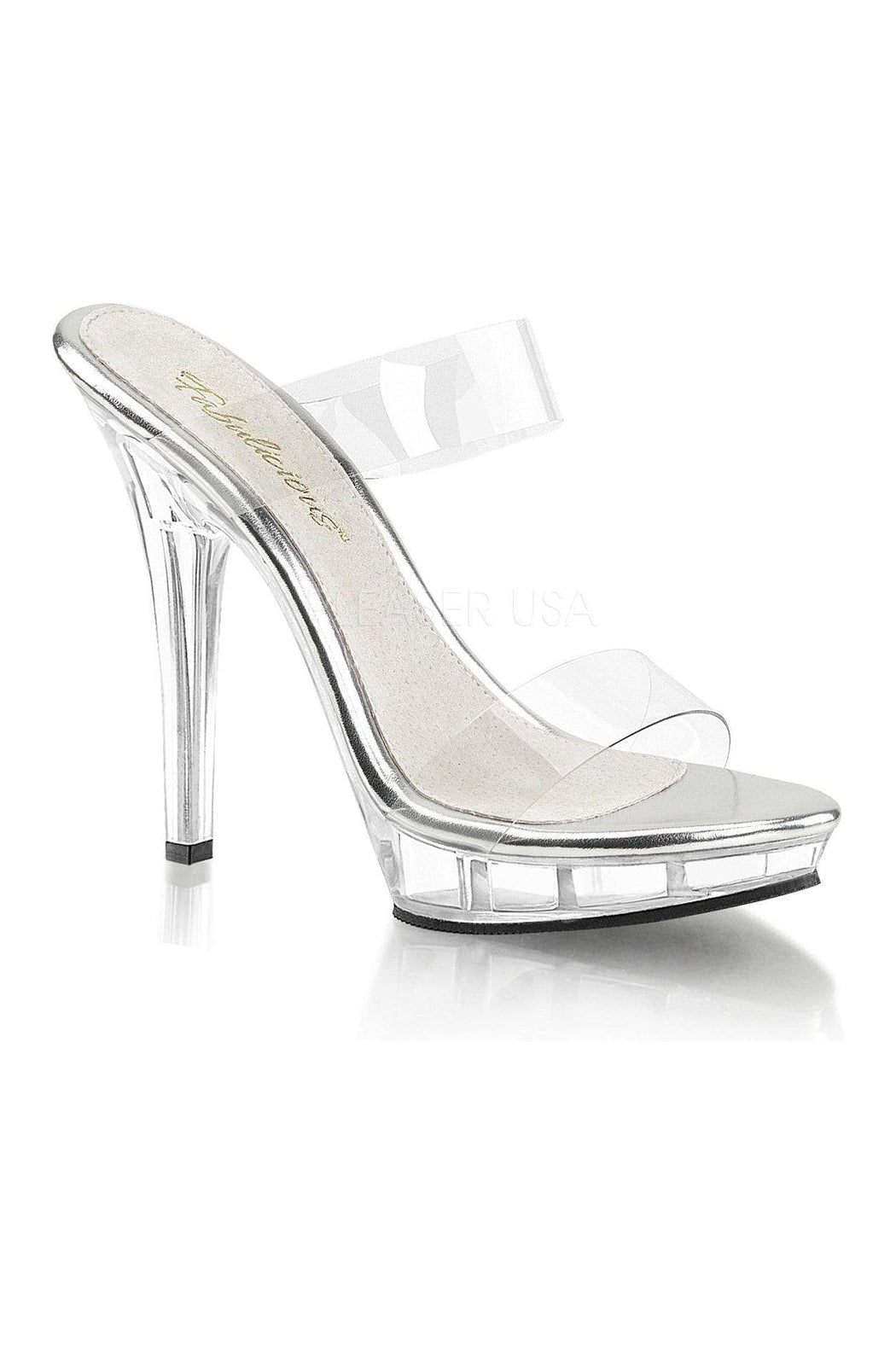 LIP-102-1 Platform Slide | Clear Vinyl-Fabulicious-Clear-Slides-SEXYSHOES.COM