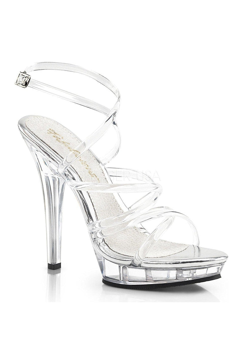 Fabulicious LIP-106 Sandal in Clear Vinyl from SexyShoes.com