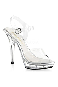 Fabulicious LIP-108 Sandal in Clear Vinyl from SexyShoes.com