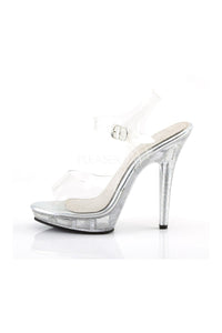 Fabulicious LIP-108MG Sandal in Clear Vinyl