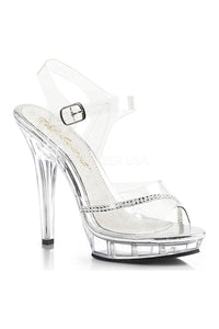 Fabulicious LIP-108R Sandal in Clear Vinyl from SexyShoes.com