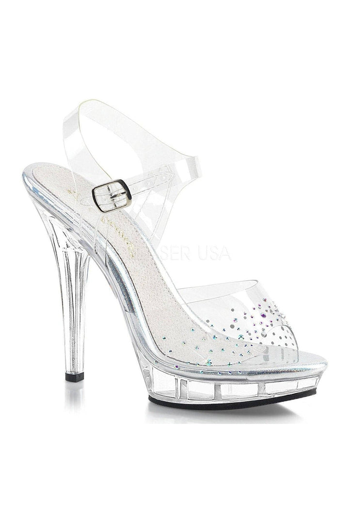 LIP-108SD Sandal | Clear Vinyl-Fabulicious-Clear-Sandals-SEXYSHOES.COM