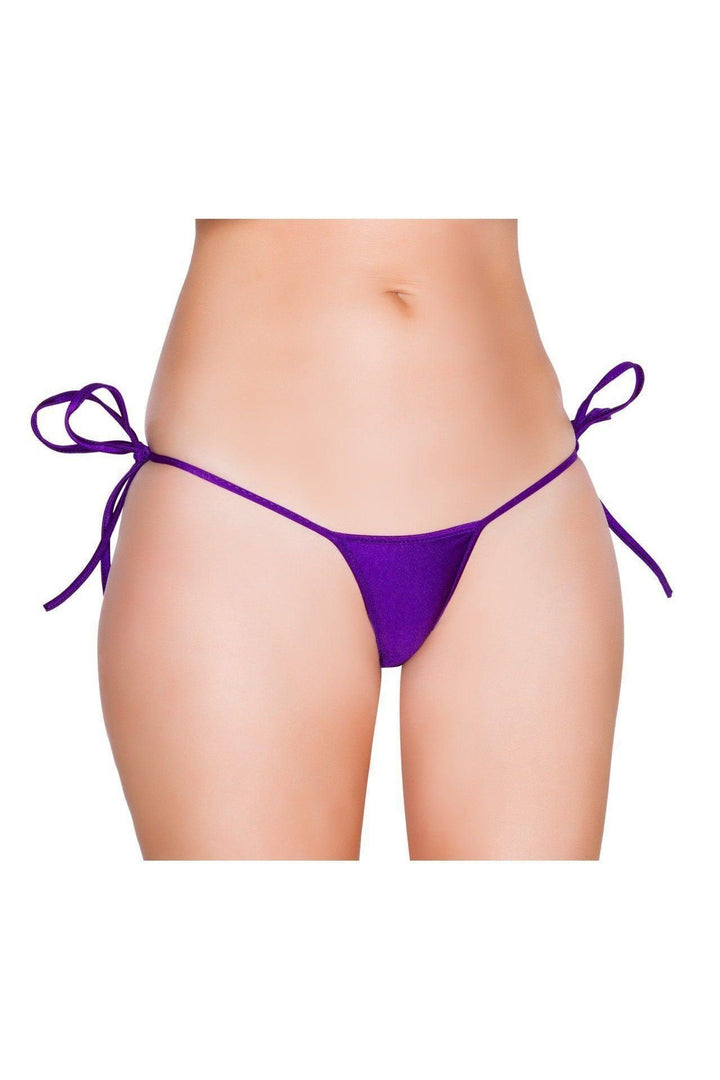 Roma Dancewear Low Cut Tie Side Thong in Purple  from SexyShoes.com