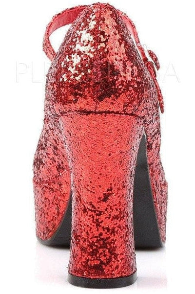 MARYJANE-50G Mary Jane | Red Glitter-Funtasma-Mary Janes-SEXYSHOES.COM