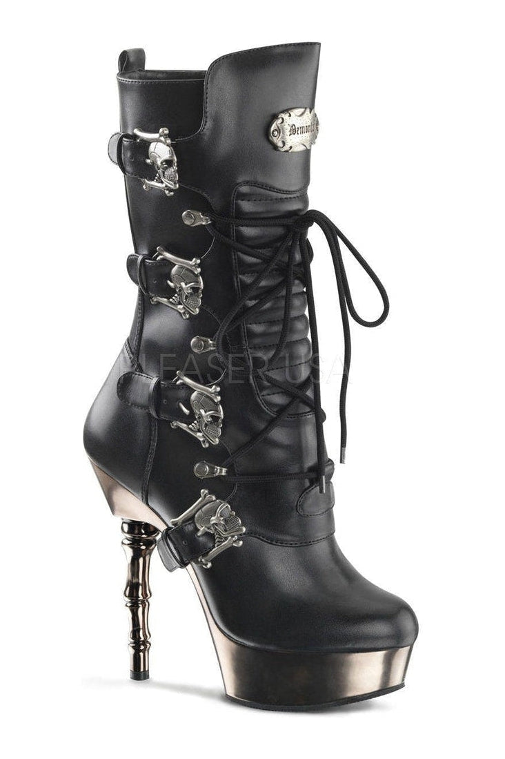 Demonia Black Knee Boots Platform Stripper Shoes | Buy at Sexyshoes.com