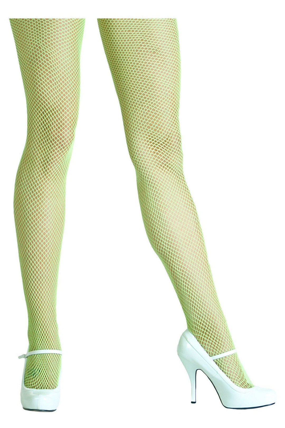 Nylon Fishnet Pantyhose - Green-Final Sale-Green-Sale Hosiery-SEXYSHOES.COM