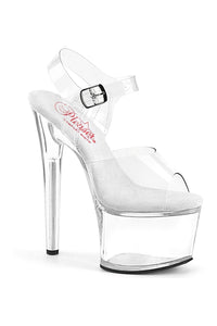 Pleaser PASSION-708 Sandal in Clear Vinyl from SexyShoes.com