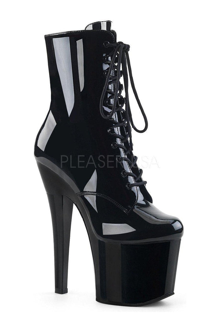 Pleaser Black Ankle Boots Platform Stripper Shoes | Buy at Sexyshoes.com