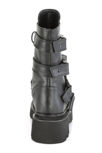 Demonia RENEGADE-55 Knee Boot in Black Faux Leather