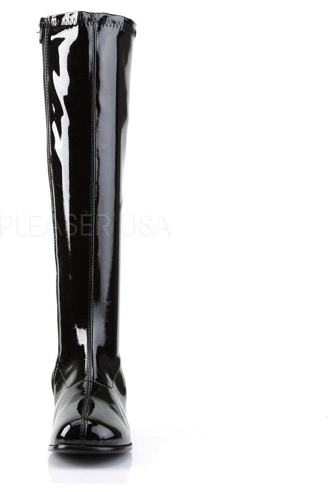 RETRO-300 Go Go Boot | Black Patent-Funtasma-Knee Boots-SEXYSHOES.COM