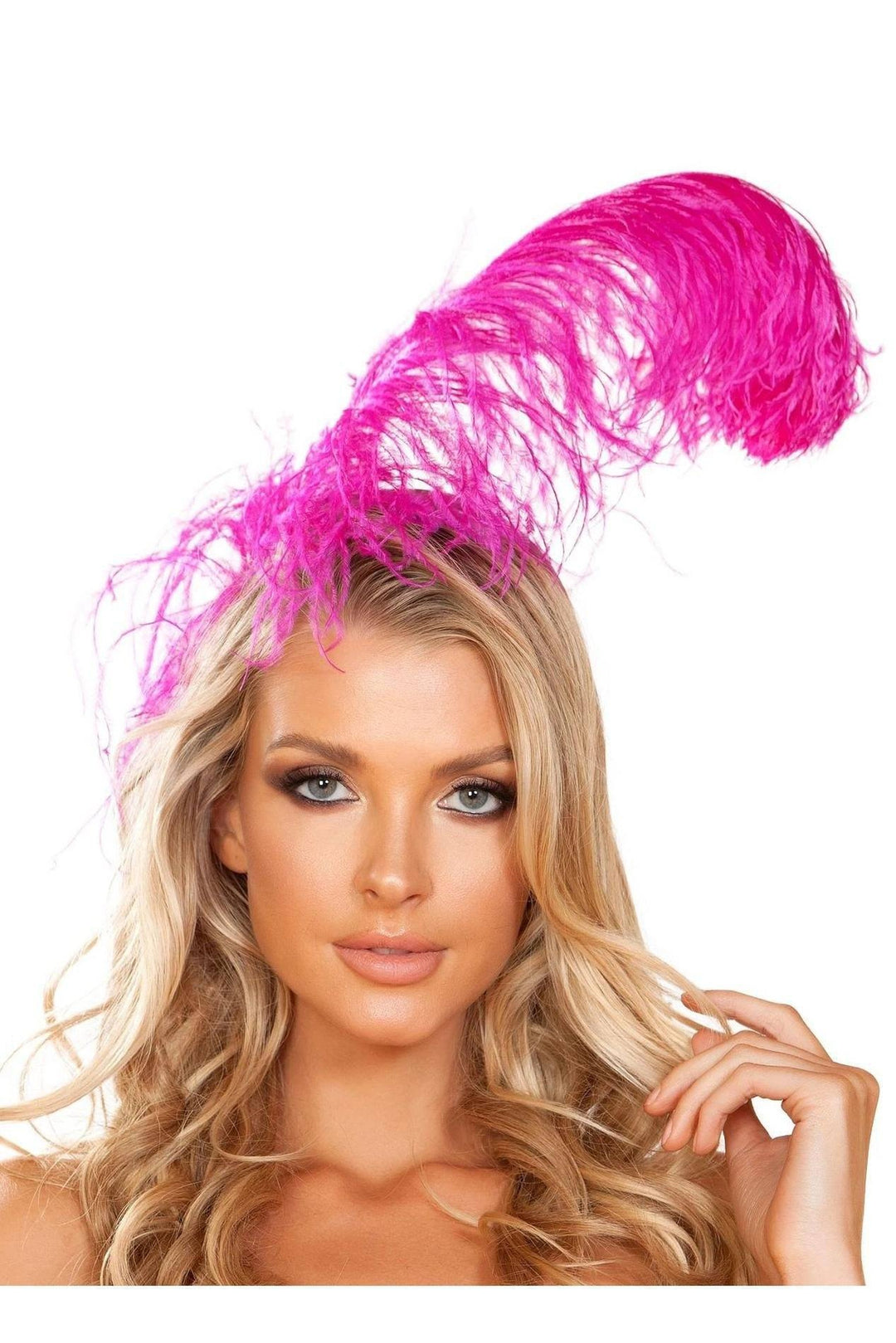 Roma Costumes Roma Feather Headband in Pink  from SexyShoes.com