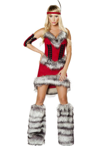 Roma Costumes Roma Native American Babe Costume in Red  from SexyShoes.com
