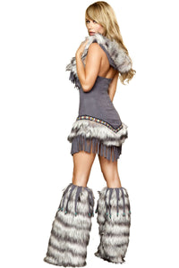Roma Costumes Roma Native American Temptress Costume in Grey