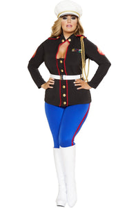 Roma Costumes Roma Sexy Marine Corporal Costume in Black
