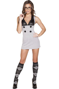 Roma Costumes Roma Sultry Detention Diva Costume in Grey  from SexyShoes.com