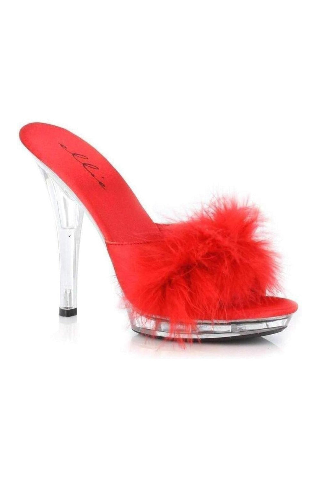 SASHA Marabou | Red Patent-Ellie Shoes-SEXYSHOES.COM