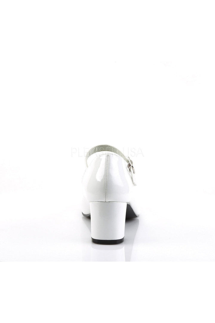 SCHOOLGIRL-50 Mary Jane | White Patent-Funtasma-Mary Janes-SEXYSHOES.COM