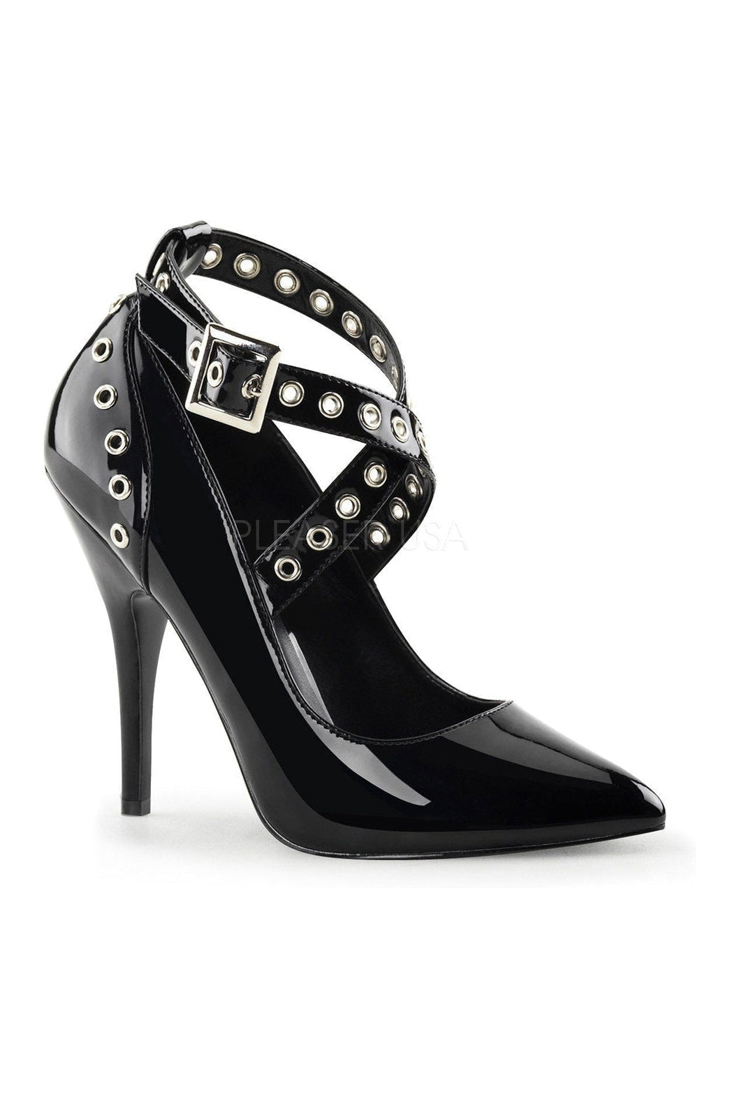 SEDUCE-443 Pump | Black Patent-Pleaser-Black-Pumps-SEXYSHOES.COM