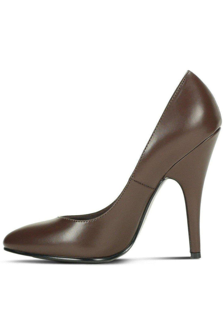 Sexy-4211 Vintage High Heel Pump | Brown Faux Leather-Sexyshoes Brand-Pumps-SEXYSHOES.COM