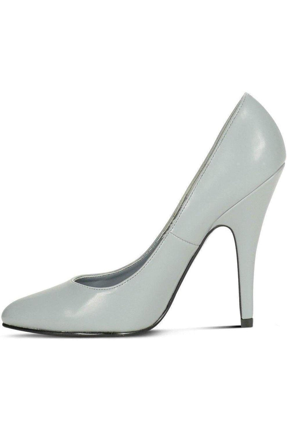 Sexy-4211 Vintage High Heel Pump | Grey Faux Leather-Sexyshoes Brand-Pumps-SEXYSHOES.COM