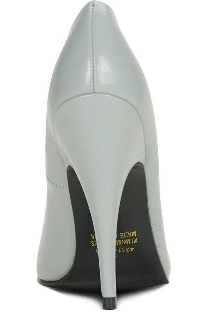 Sexy-4211 Vintage High Heel Pump | Grey Faux Leather-Sexyshoes Brand-Pumps-SEXYSHOES.COM