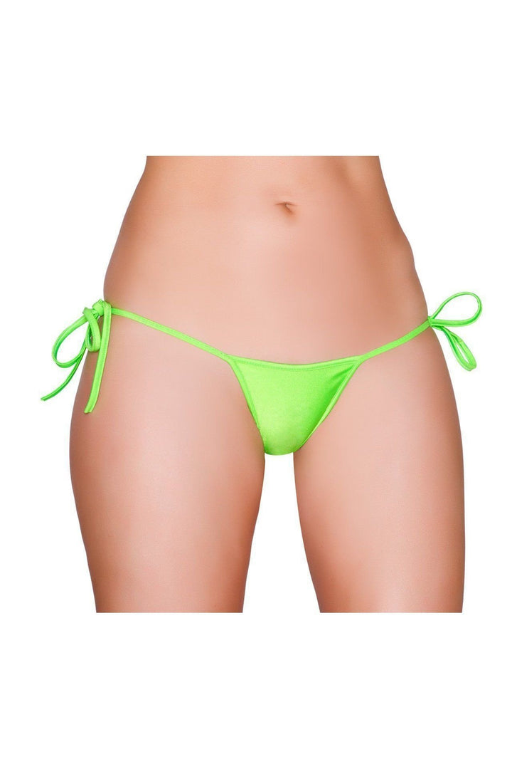 Roma Dancewear Sexy Tie Side Bikini Bottom in Green  from SexyShoes.com