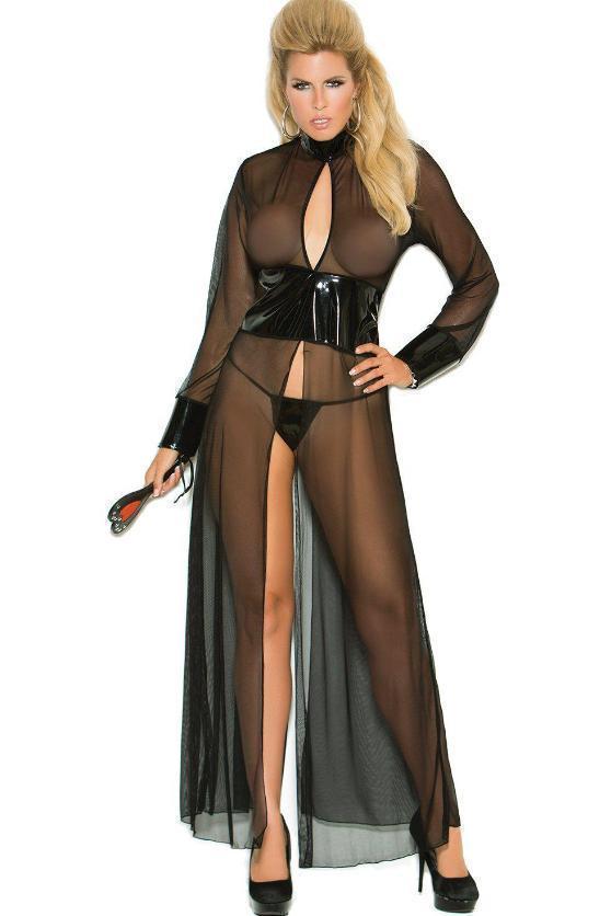 Sheer Gown and Panty Set | Plus Size-Elegant Moments-SEXYSHOES.COM