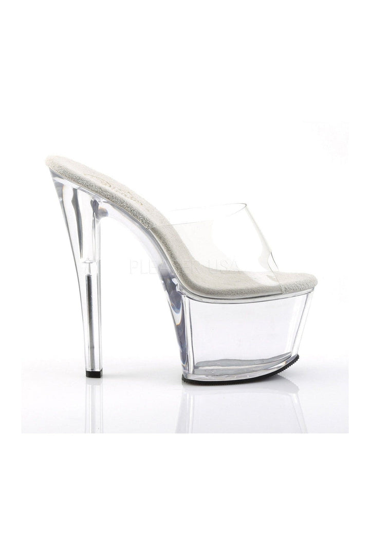 SKY-301 Platform Sandal | Clear Vinyl-Pleaser-Slides-SEXYSHOES.COM