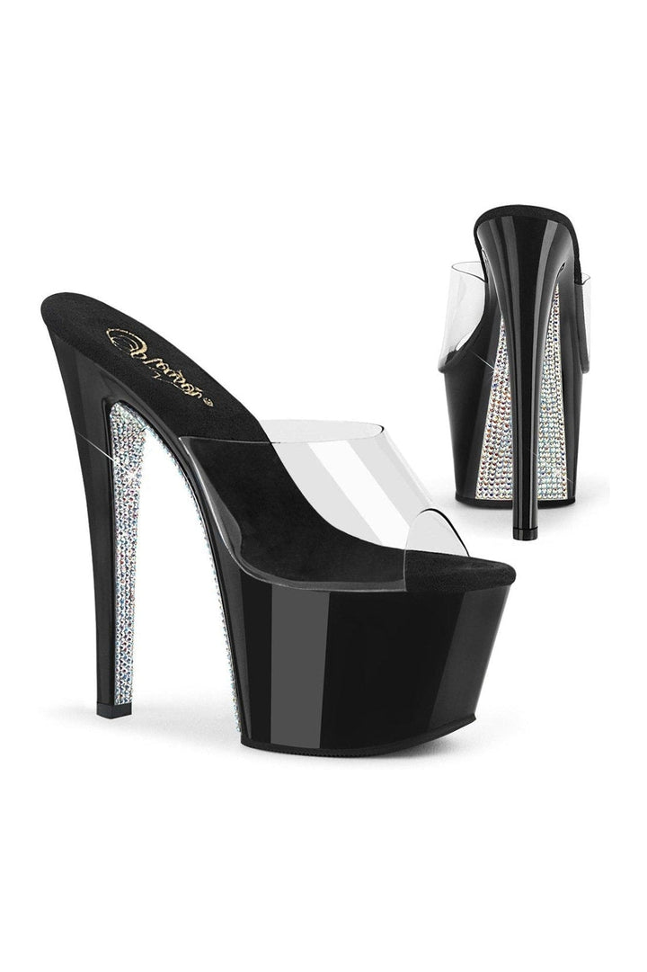 SKY-301CRS Stripper Slide | Clear Vinyl-Slides-Pleaser-Clear-11-Vinyl-SEXYSHOES.COM