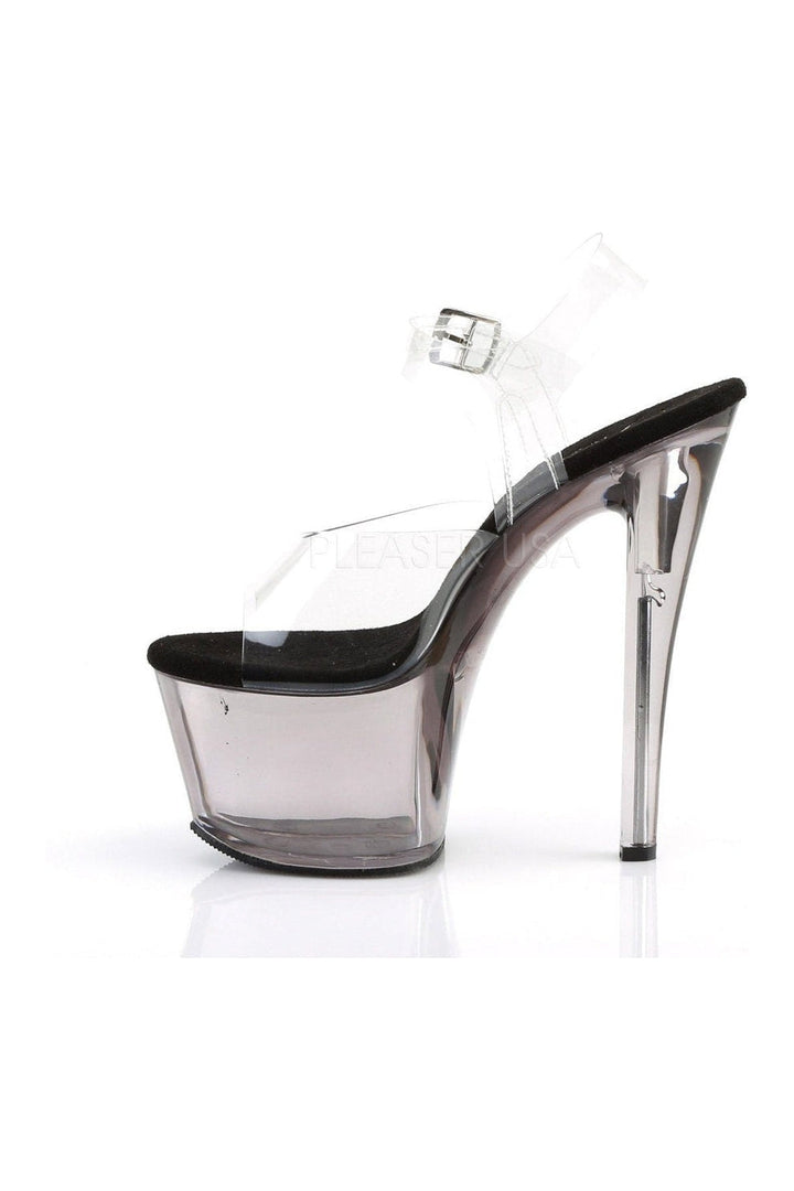 Pleaser SKY-308T Platform Sandal in Clear Vinyl