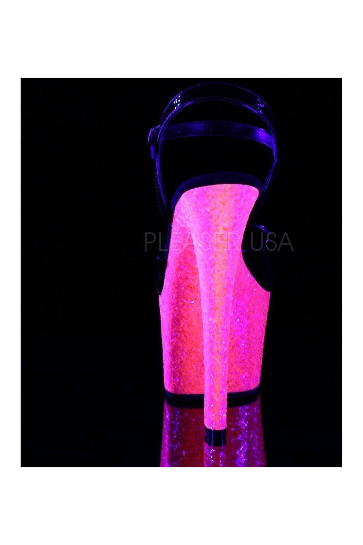 SKY-309UVLG Platform Sandal | Black Patent-Pleaser-Sandals-SEXYSHOES.COM
