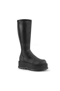 Demonia SLACKER-200  Knee Boot in Black Faux Leather from SexyShoes.com