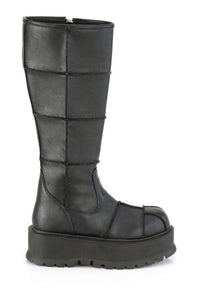 Demonia SLACKER-230 Knee Boot in Black Faux Leather
