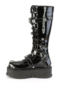 Demonia SLACKER-260 Knee Boot in Black Patent