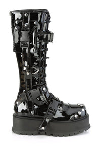 Demonia SLACKER-260 Knee Boot in Black Patent
