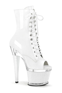 Pleaser SPECTATOR-1021 Ankle Boot in White Patent from SexyShoes.com