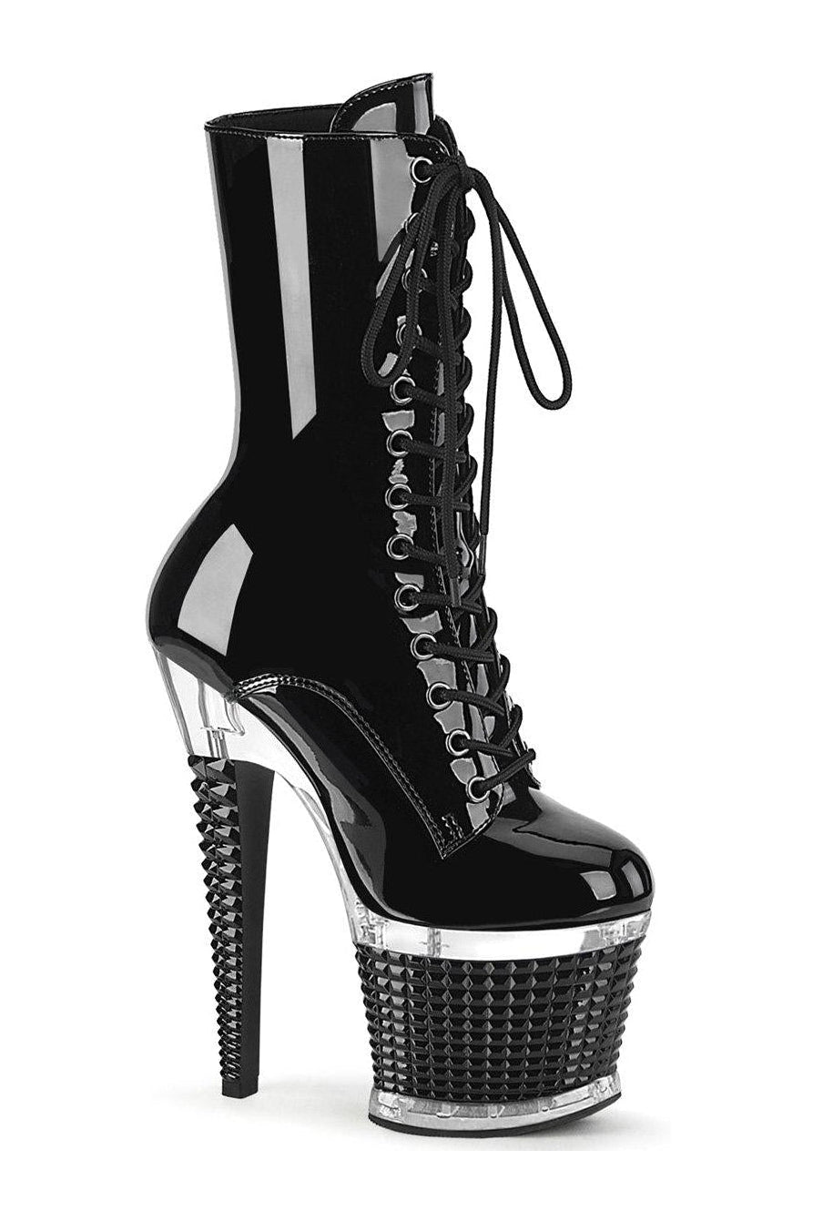 Pleaser SPECTATOR-1040 Knee Boot in Black Patent from SexyShoes.com