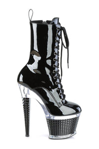 Pleaser SPECTATOR-1040 Knee Boot in Black Patent