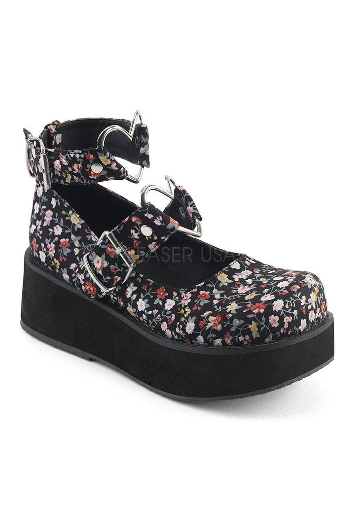 SPRITE-02 Demonia Mary Jane | Floral Fabric-Demonia-Floral-Mary Janes-SEXYSHOES.COM