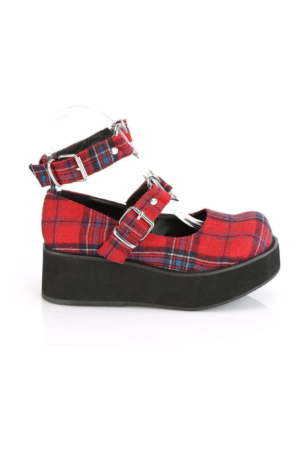 SPRITE-02 Mary Jane | Red Faux Leather-Mary Janes-Demonia-SEXYSHOES.COM